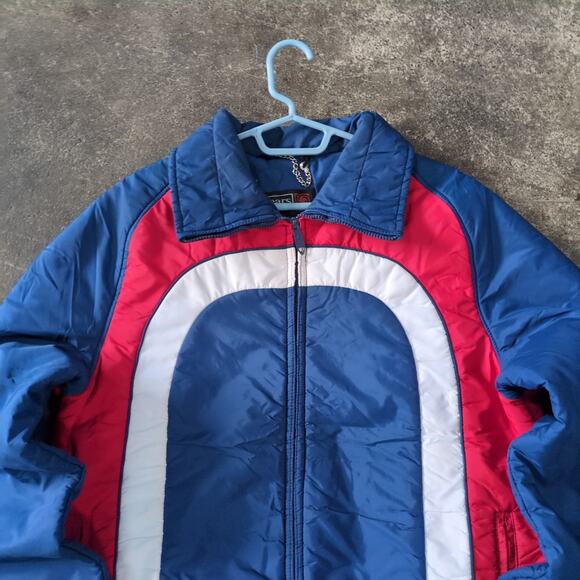 Vintage Sears Jacket Womens L Blue Full Zip Lined Ski Snow Winter Field - Picture 2 of 9
